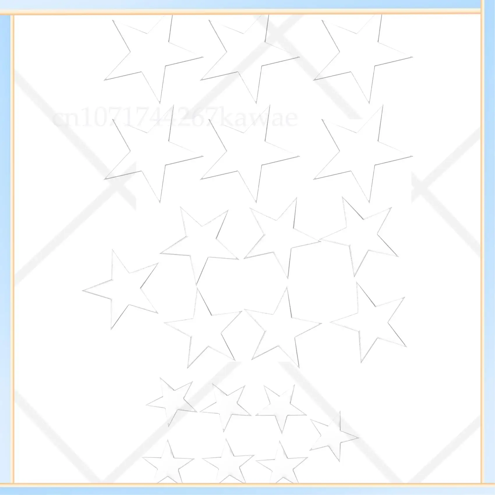 

-A16I 3D Sticker, 20 X Star Art Mirror Wall Sticker Surface Decal Home Room DIY Art Decor (Silver)