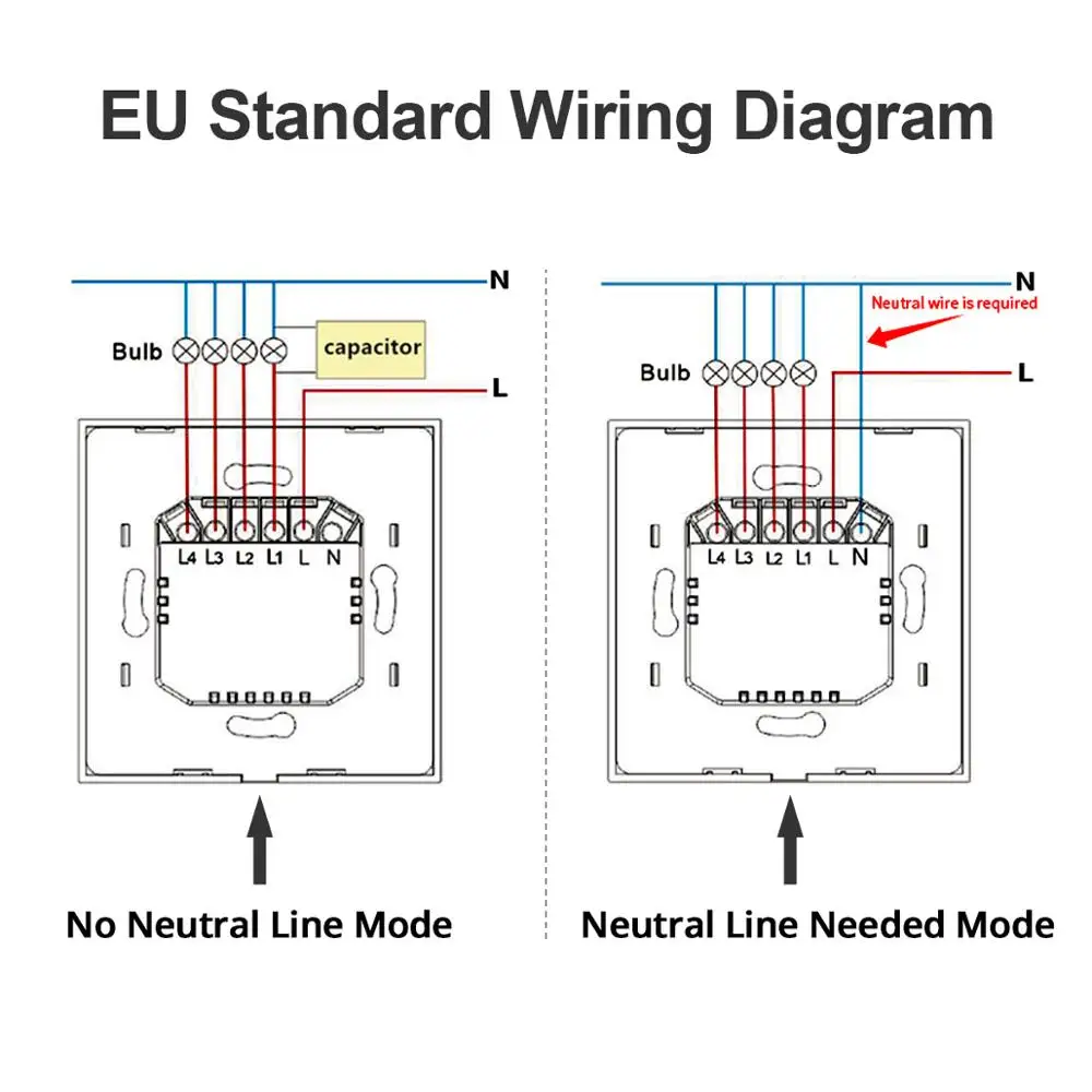 Apple Homekit DIY WIFI inteligente interruptor de luz LED Sensor táctil interruptor de pared inteligente Control de voz Siri funciona con la aplicación Homekit EE. UU. UE