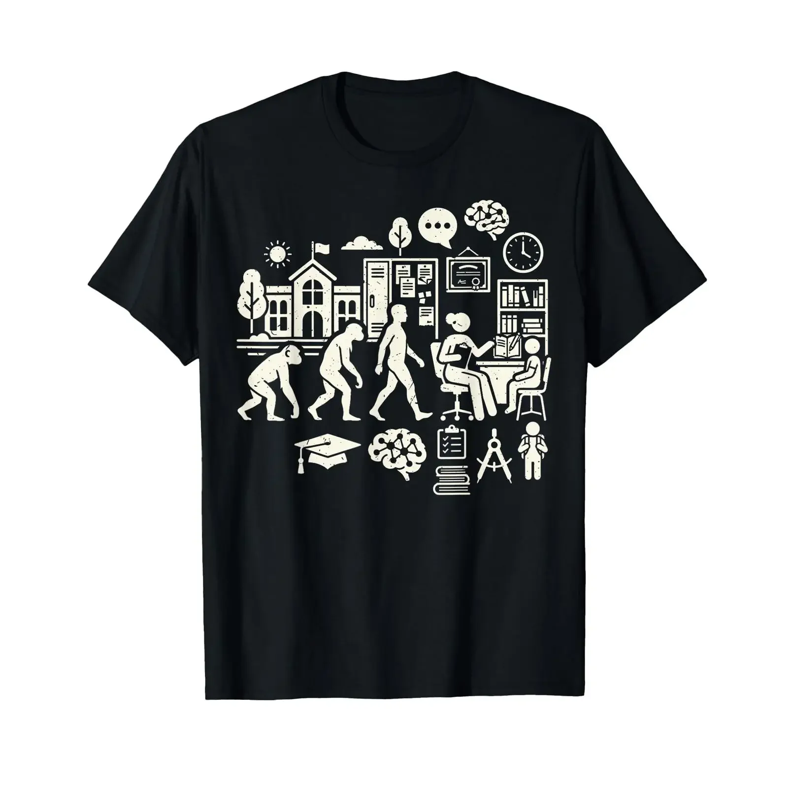 School Consultant Evolution Education Support T Shirt vintage Washed fashion Stylish Top For Everyday Wear Breathable