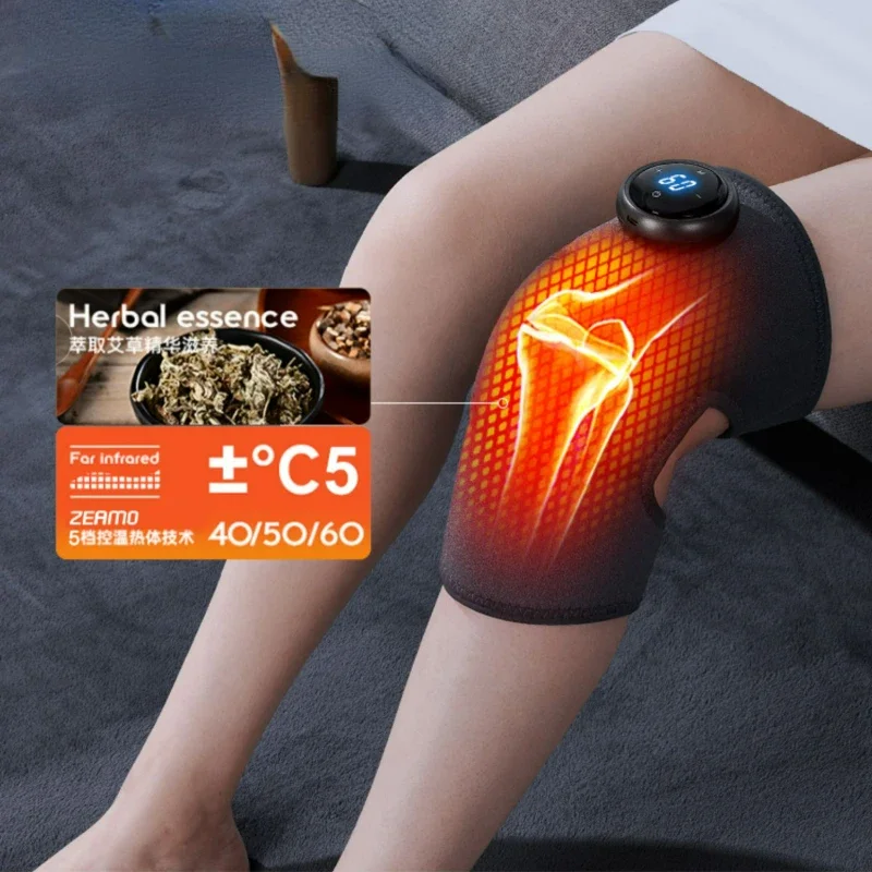 

Graphene Heated Knee Massagers Electric Pads For Joint Pain Relief Hot Compress Therapy For Cold Legs And Old Age Comfort