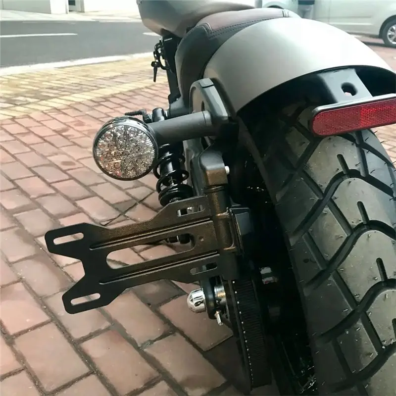 Side License Plate Relocation Kit With LED Display For Indian Scout-AU62