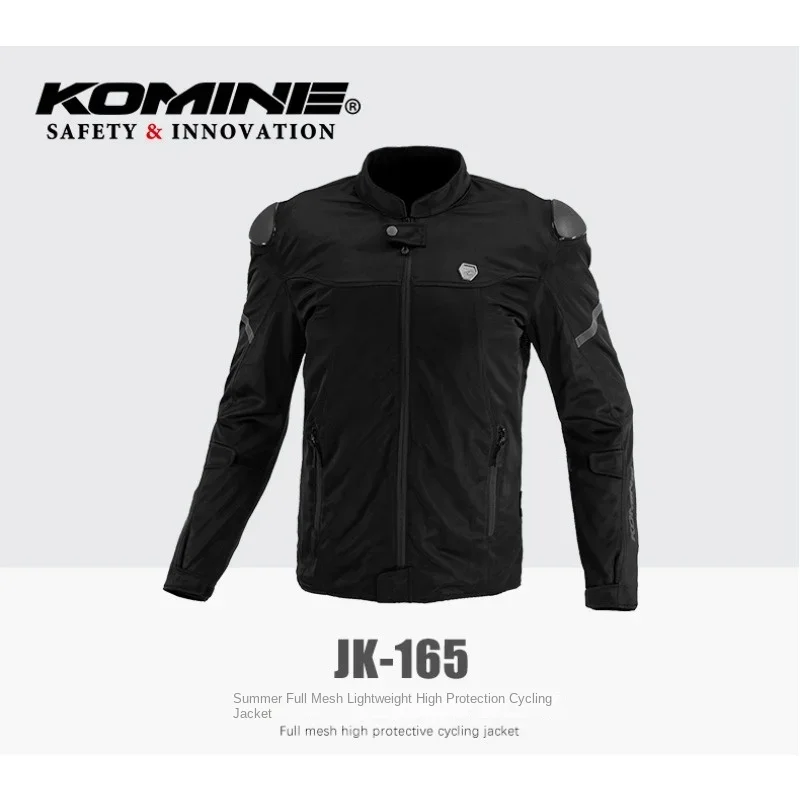 KOMINE JK-165 Summer Ventilate Motorcycle Jacket Full Mesh Eye High Protection Men Women Biker Chest Protector Anti-fall Jacket