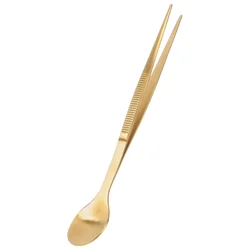 Stainless Steel Flavor Test Spoon Tweezers Chopstick Tasting Spoons Grill Tongs