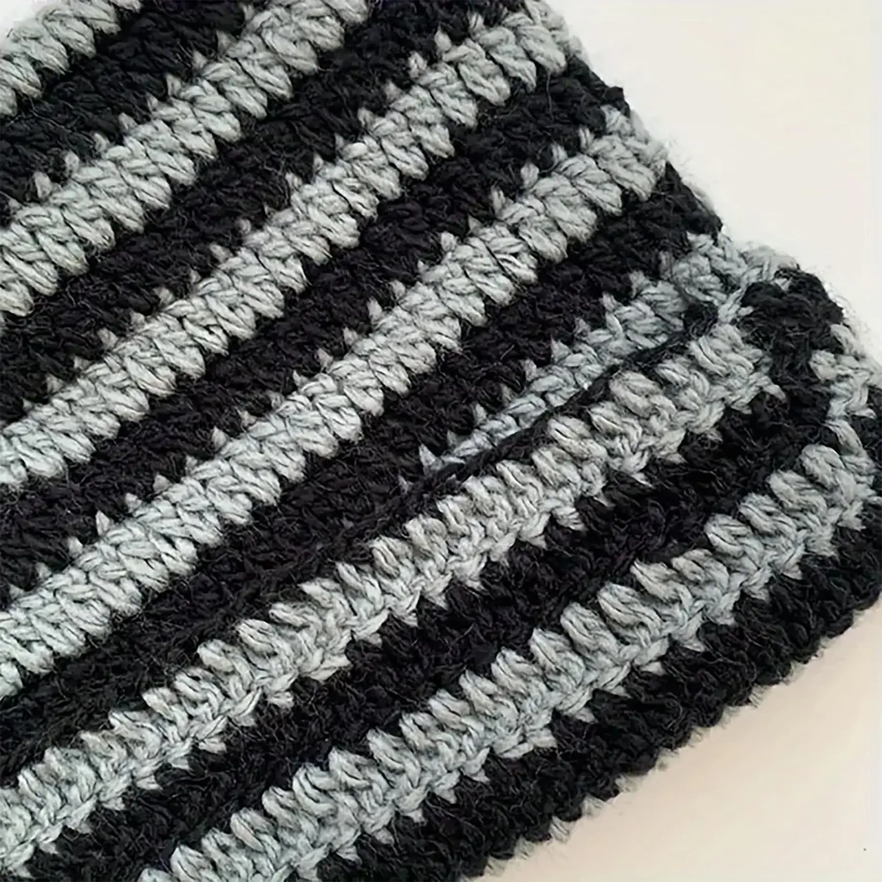 Women's Cat Beanie Crochet Hats with Ears Knitted Winter Warm Elastic Cap Slouchy Halloween Cosplay Costume For Boys Girls Adult