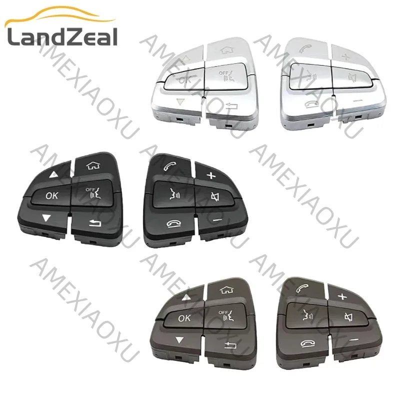 

W205 Black/Silver/Moka Steering Wheel Volume Phone Multi-Function Switch Buttons For Mercedes C GLC Class W205 14-18 W253 15-19