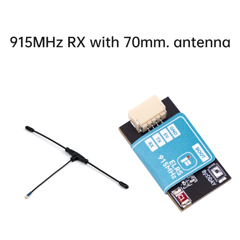 Receptor ELRS e Módulo TX com Antena, Dual-Band, Vara para Comando 8 FPV, 2.4G, ELRS 915MHz, 70mm, 40mm