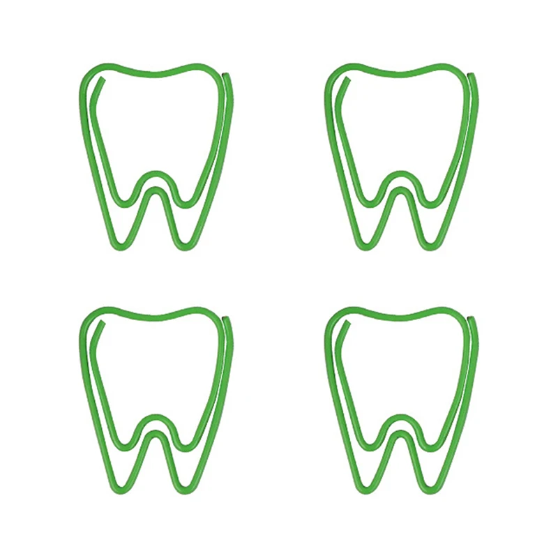 20 шт., креативные скрепки в форме зуба, металлические скрепки для заметок, зажимы для заметок, стоматологические канцелярские принадлежности, офисные подарочные принадлежности