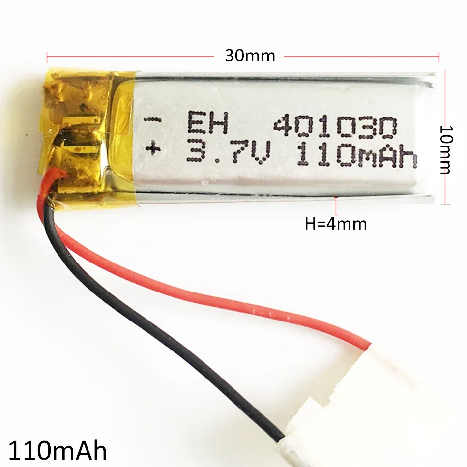 10 Stück 401030   3,7 V 110 mAh Lithium-Polymer Lipo Akku Für MP3 MP4 GPS Bluetooth Headset Video Stift Kamera