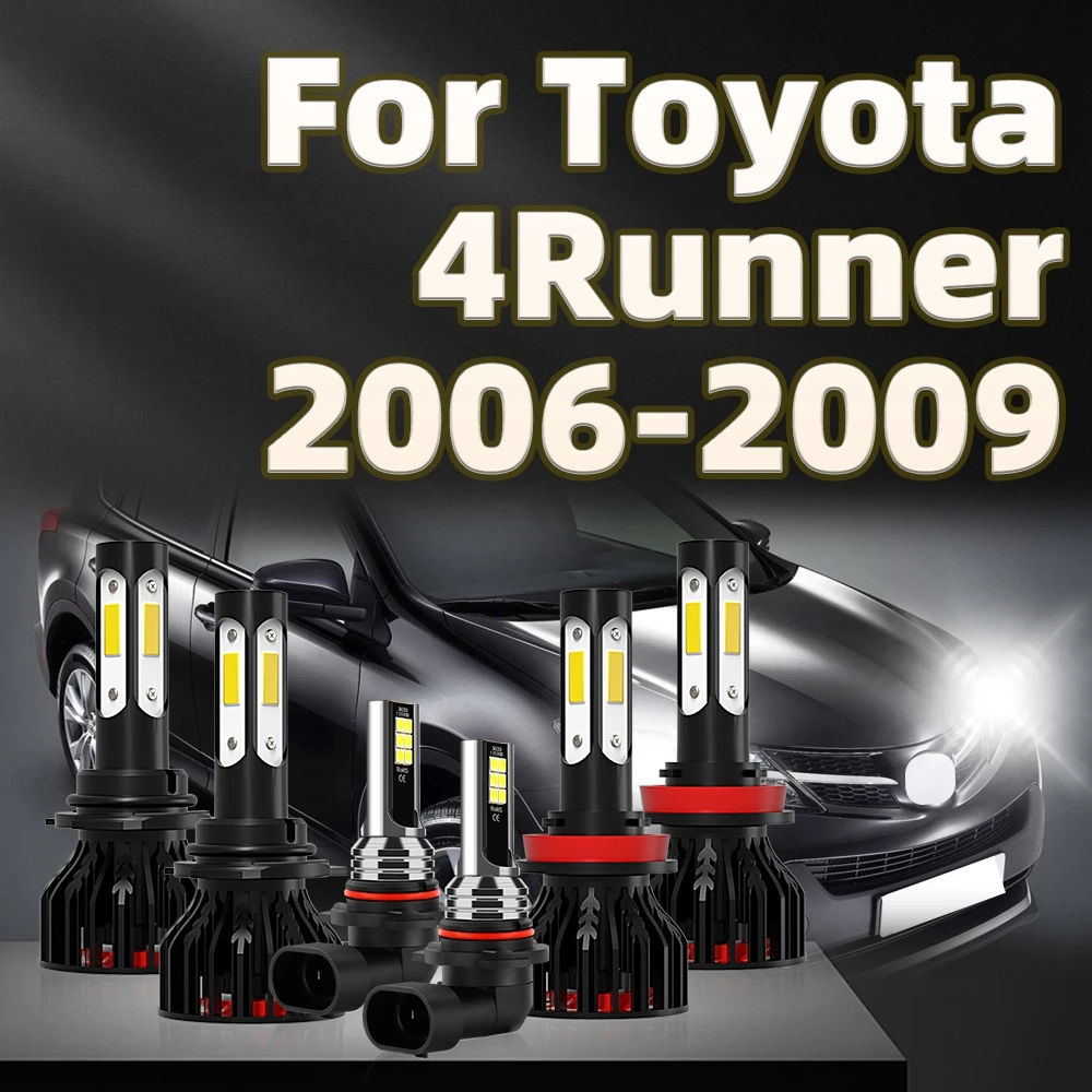 

6Pcs H11 Car Headlight 30000LM 9005 9006 Bulb 6000K White Fog Light For Toyota 4Runner 2006 2007 2008 2009