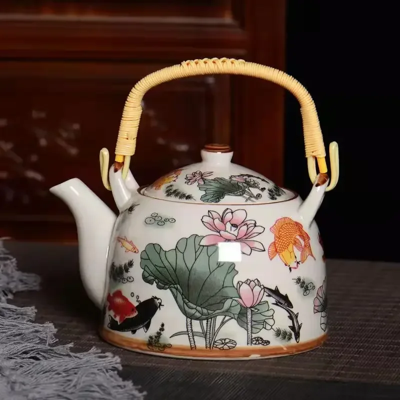 Large Capacity Japanese Type Lifting Beam Pot 1000ml Chinese Teapot Puer Tea Kettle Set and Coffee Teaware Teapots Cup Mug