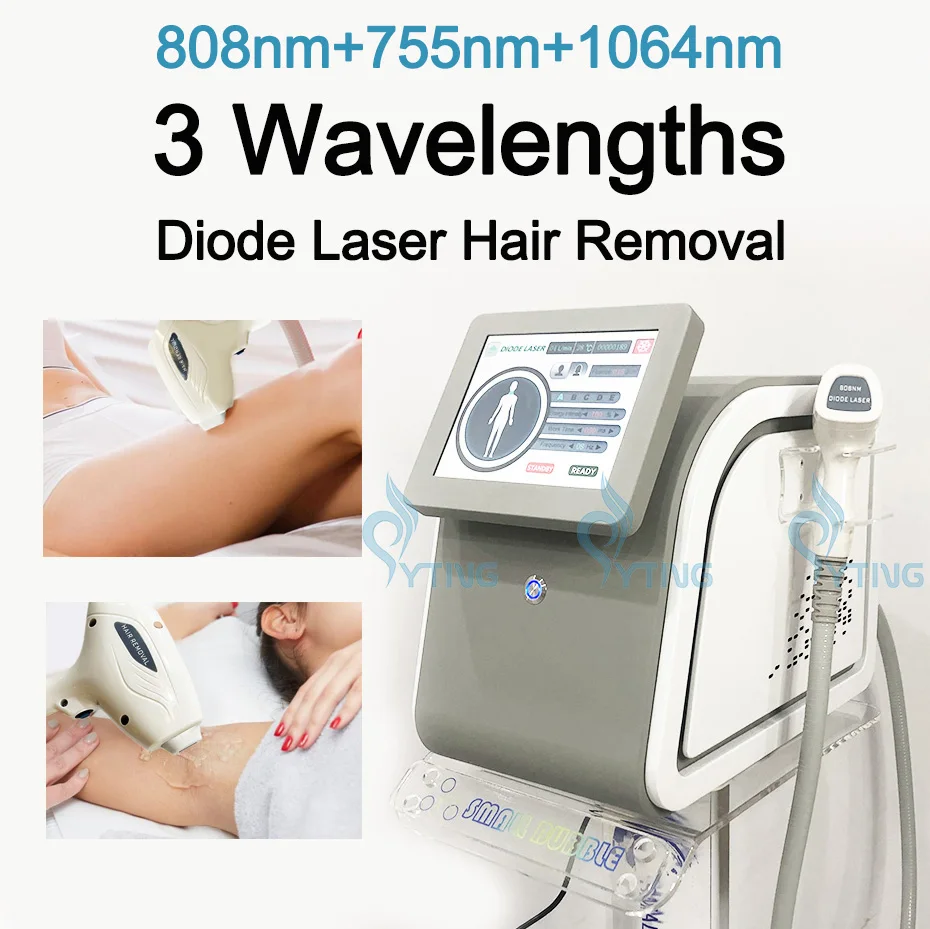 

Diode Laser 808 755 1064nm 3 Wavelength Hair Removal Professional Painless for Men Women Beauty Salon Equipment