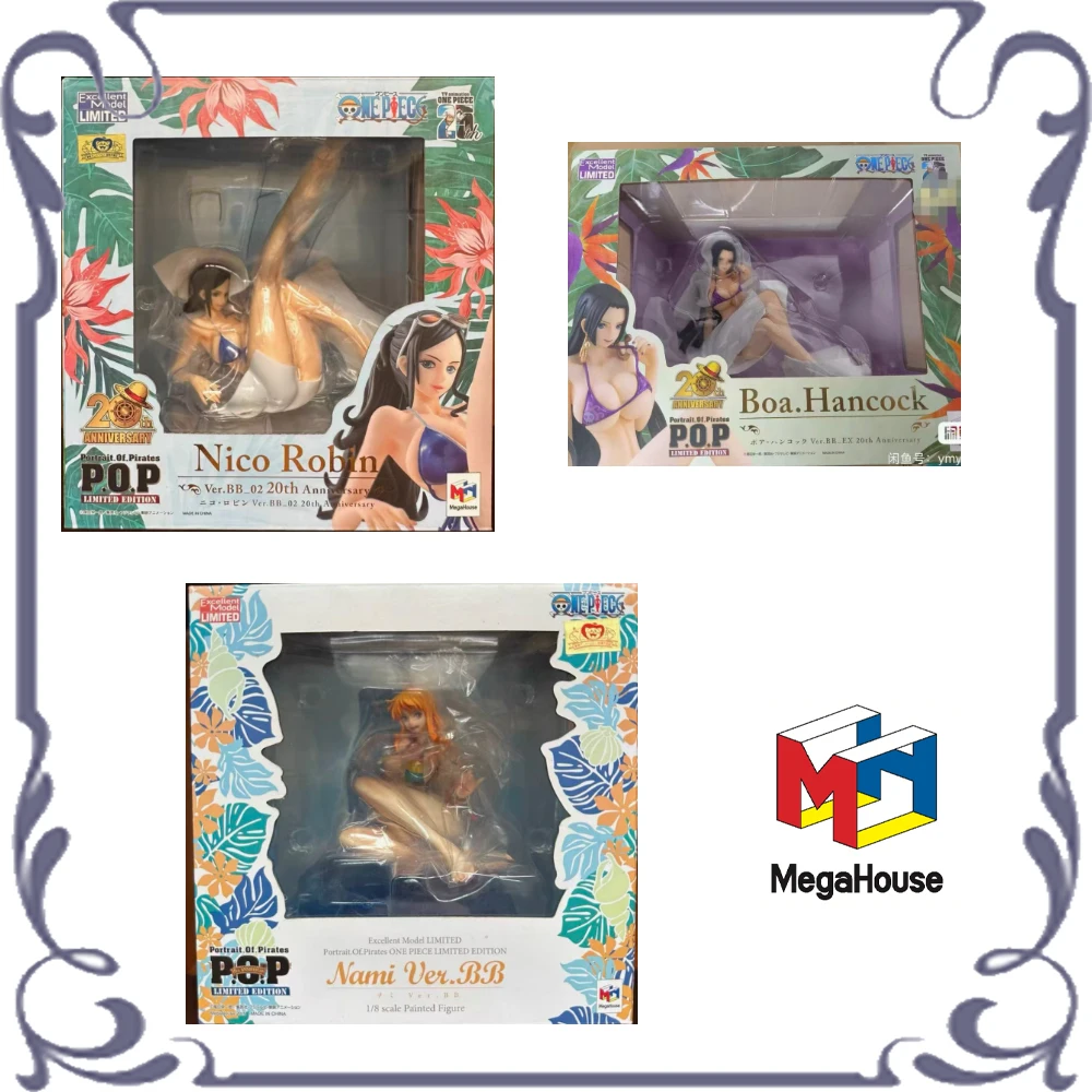 MegaHouse POP "إصدار محدود" Nico Robin Boa.Hancock Nami Ver.BB نموذج مصنوع يدويًا تماثيل شخصيات الرسوم المتحركة القابلة للجمع #1
