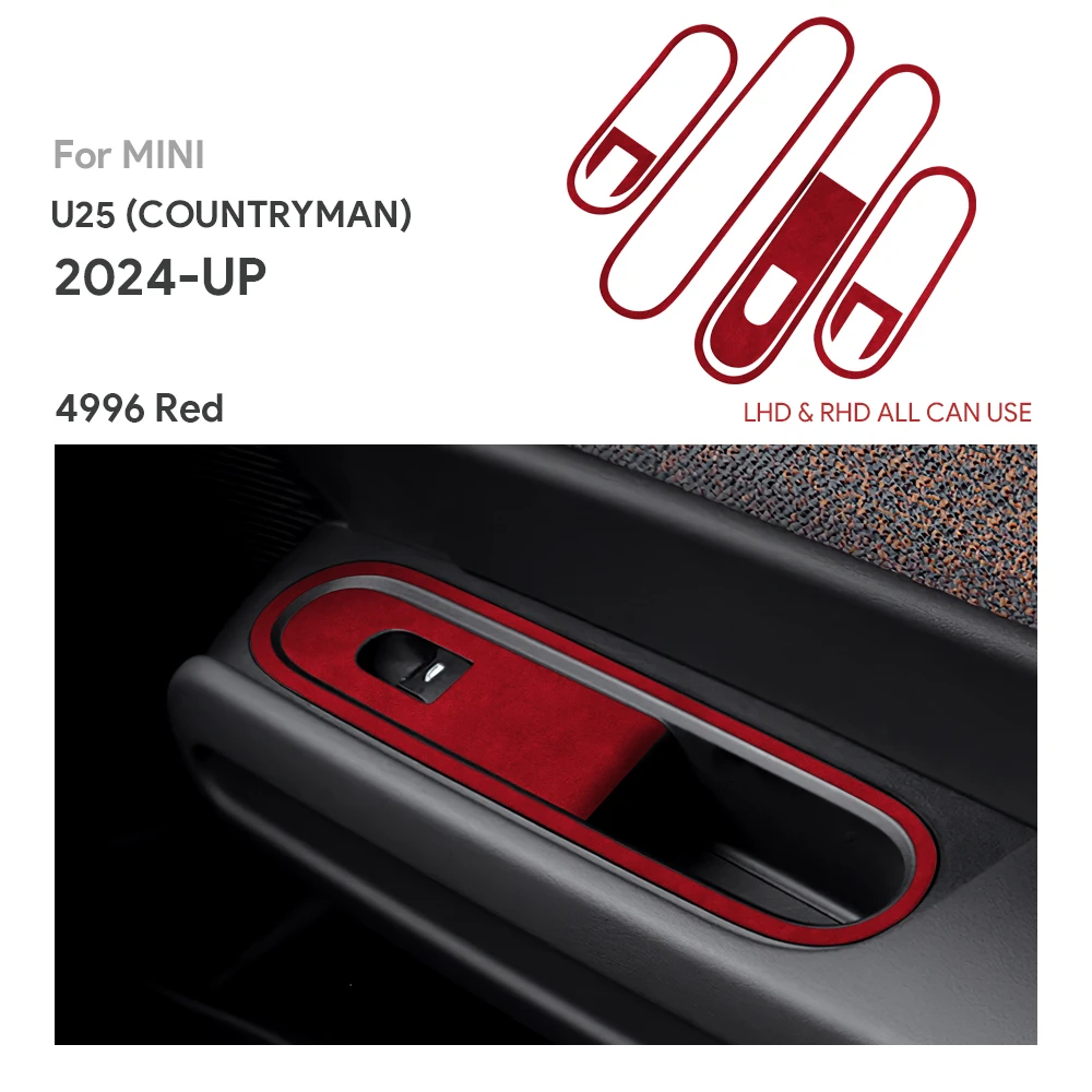 

LHD RHD for Mini Countryman U25 2024 2025 Car Door Window Lift Switch Frame Interior Flannel Sticker Panel Accessories Styling