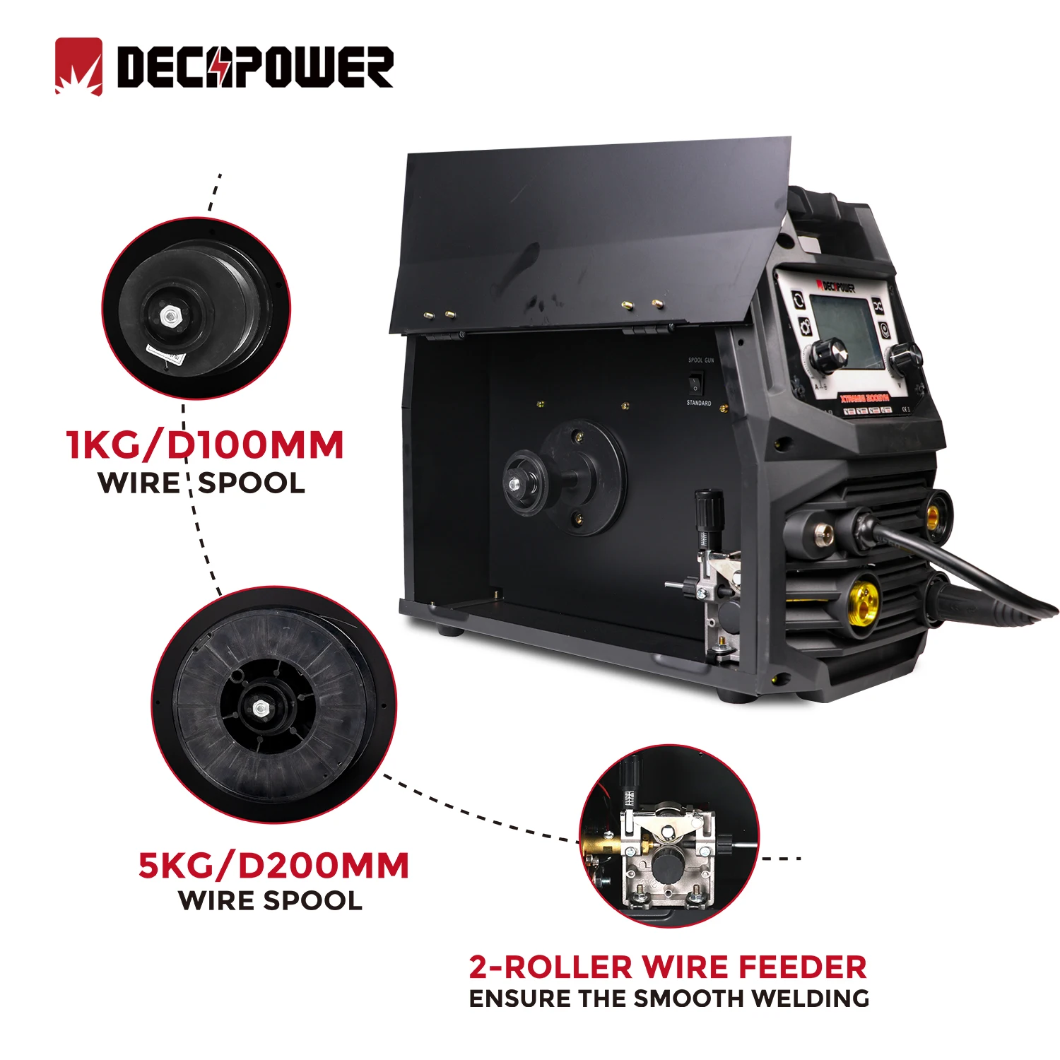 Decapower Xtramig Multi Vooruitgang Arc Inverter Gas Geen Gas 4 In 1 Mag Mma Tig Mig Lassers Semi-Automatische Lasmachine