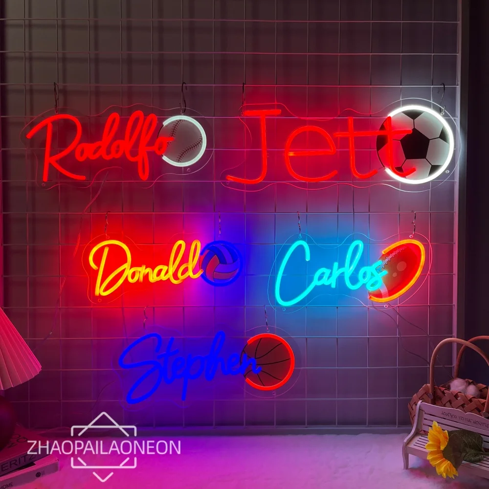 Custom Neon Sign Led Lights Personalize Name Sign Game Room Decor Wedding Birthday Party Home Decor Bar Shop Bussiness Signboard