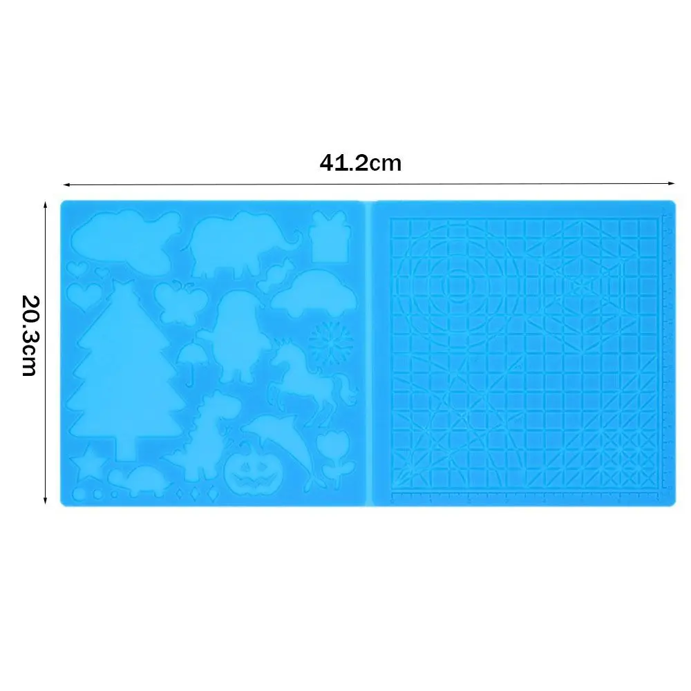 Silikonowa podkładka gumowa do pióra do druku 3D z 2-palcowymi ochraniaczami Szablon Narzędzia do rysowania dla dzieci Dorośli Narzędzia do