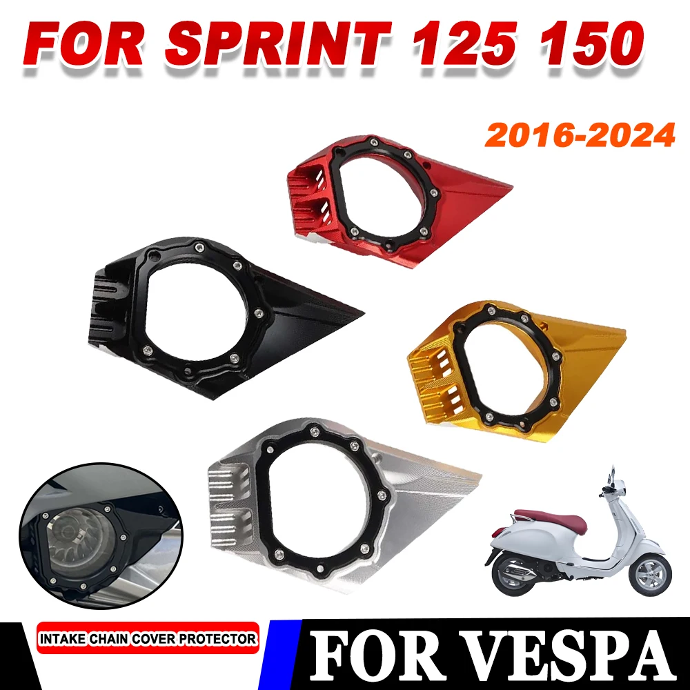 

For Vespa Primavera Sprint GTS 125 150 GTS125 Motorcycle Transmission Guard Chain Cover Protector High Quality Aluminum Alloy