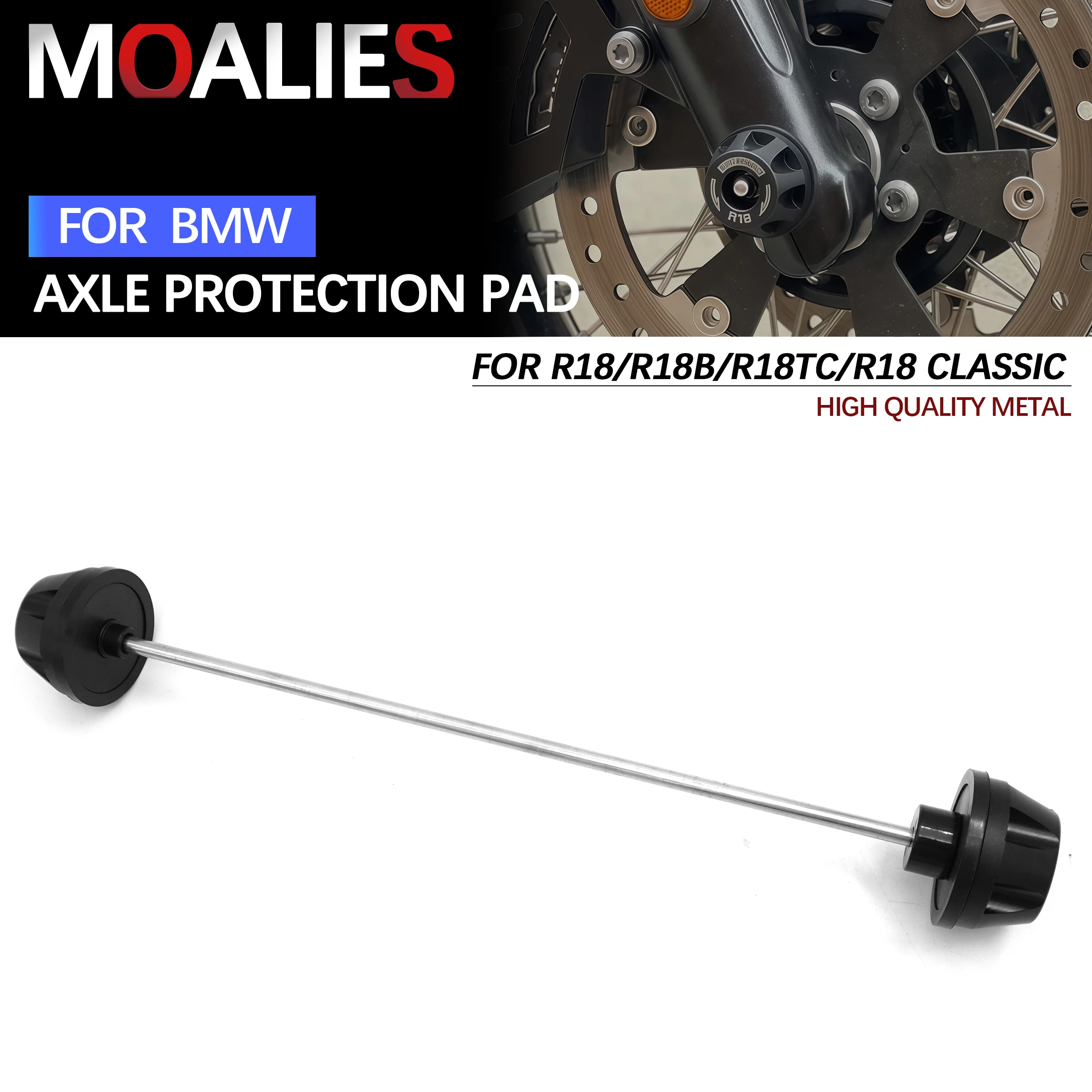 

For BMW R 18 B R18B 100 Years Classic R18 Transcontinental Motorcycle Front Wheel Sliders Axle Protection Pad Crash Protector