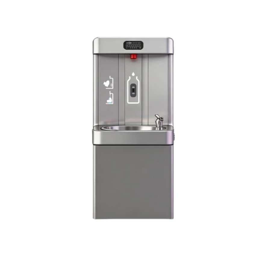 Stainless Steel Wall-Mounted Touchless Hands-free Sensor Activation Cold Electric Water Fountain Bottle Filling Station Drinking