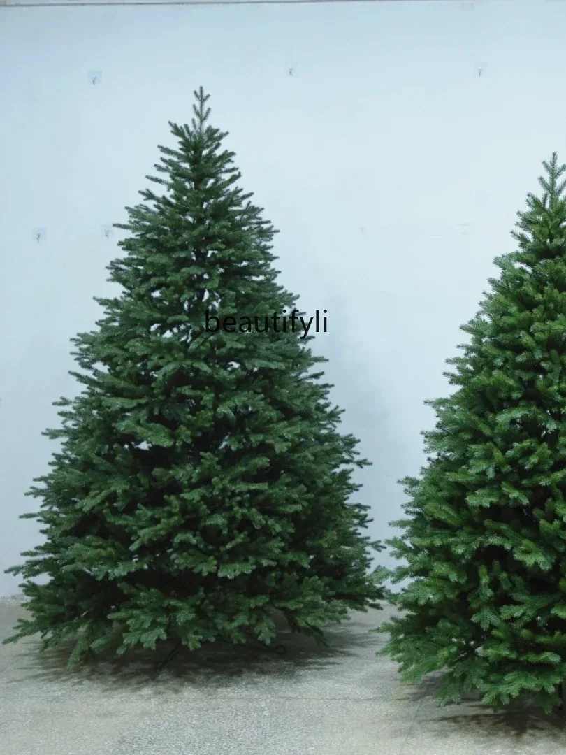 

Super dense PE simulated Christmas tree, Christmas photo ornament supermarket large fattened green Christmas tree A48