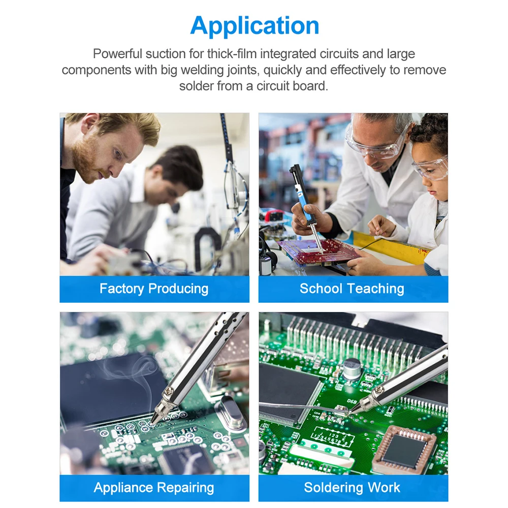 Sucção de Estanho Elétrico Portátil, Sucker Pen, Bomba Desoldering, Ferramenta de Solda, 2 em 1, AC, EU, 220V,US, 110V, 50Hz, 30W