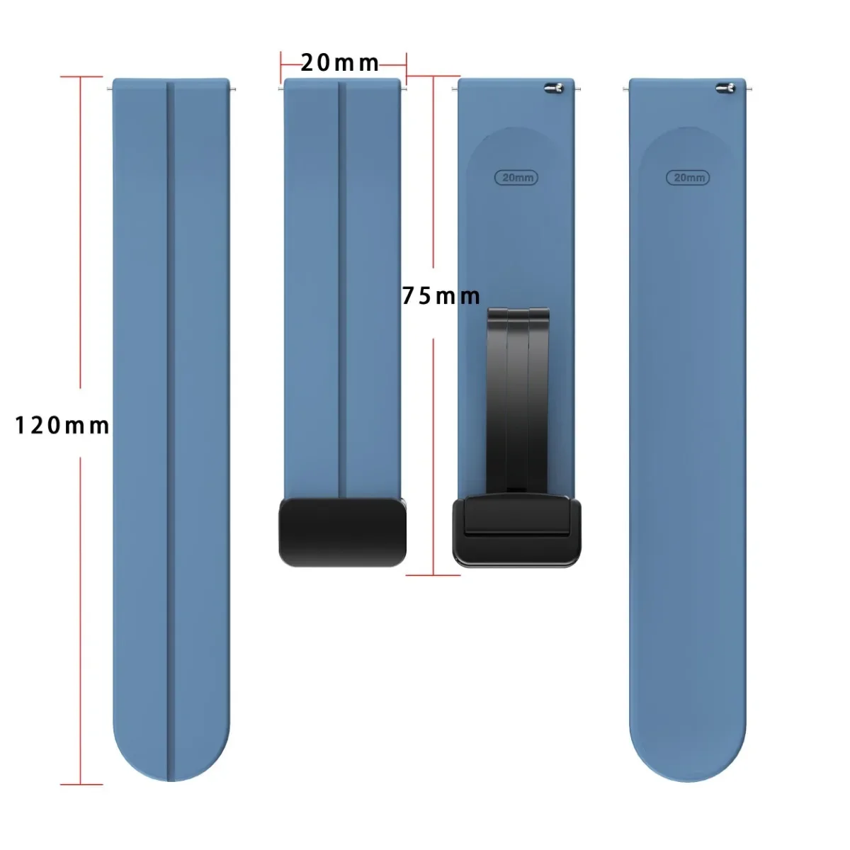 20mm 22mm Magnetic Buckle Silicone Strap for Samsung Galaxy Watch 7 6 5 4 40 44mm 47mm 45mm Sport Loop Band  Bracelet Wristband image 2