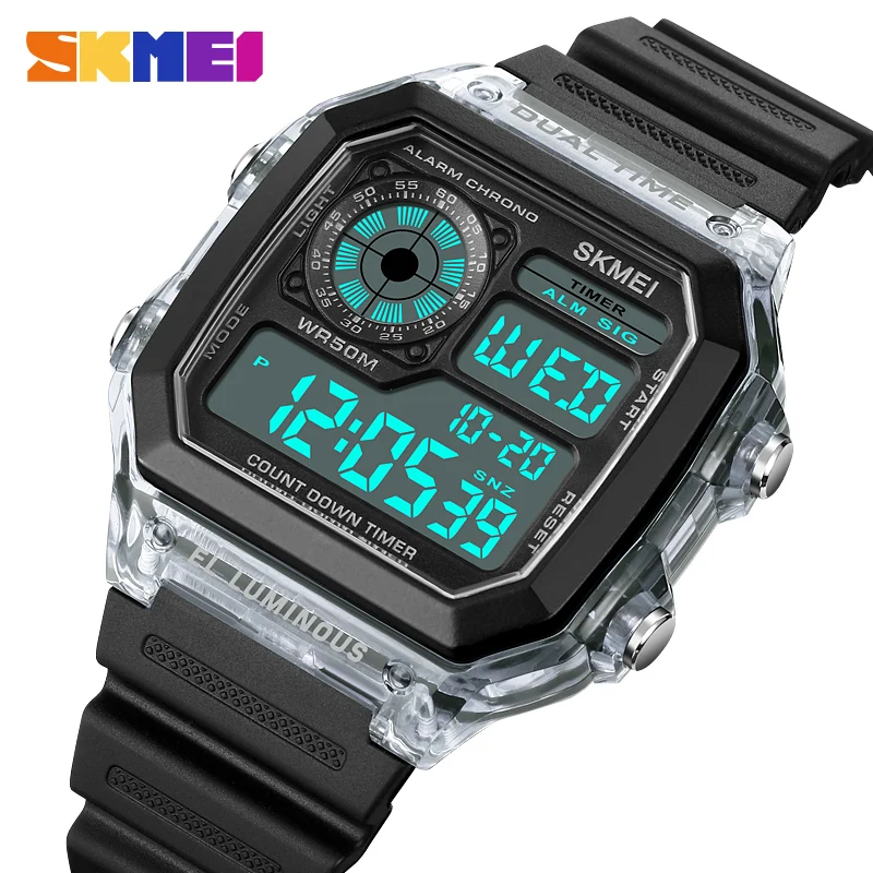 

SKMEI Japan Digital Movement Countdown Sport Watches Mens Multifunction 5Bar Waterproof Chrono Wristwatch Clock reloj hombre