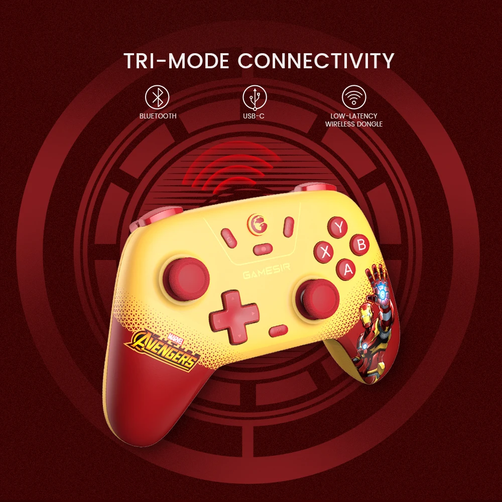 GameSir Nova Lite Switch Gaming Controller Hall Effect Gamepad for Nintendo Switch iPhone Android Cellphone Marvel Iron Man