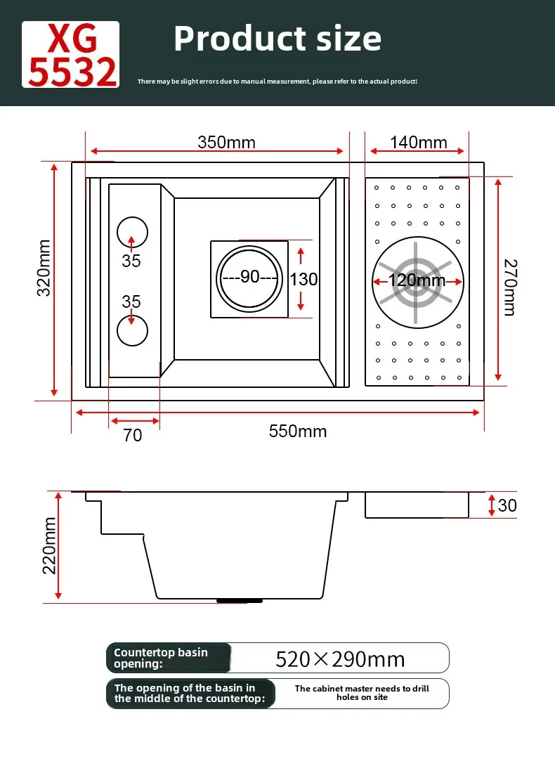Hidden Cup Washer Sink Stainless Steel Kitchen Sink Bar Coffee Shop Samll Single Slot With Cover Plate Balcony Garden Wash Basin