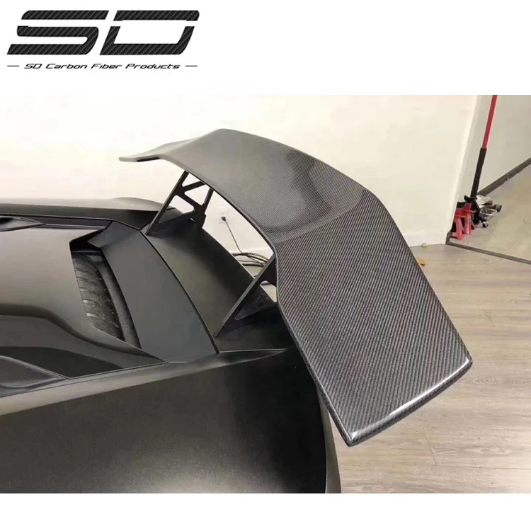 Sd Dry Carbon Fiber Car Rear Trunk Spoilers Wings For Lambo Hurhcan LP610 EVO Rear Spoiler