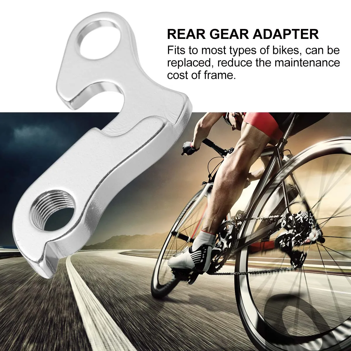 

Tail Hook Hanging Ear Hanger for Bike Frame Alloy Rear Derailleur Adapter Link Smooth Surface Easy Install Fits Most Bikes