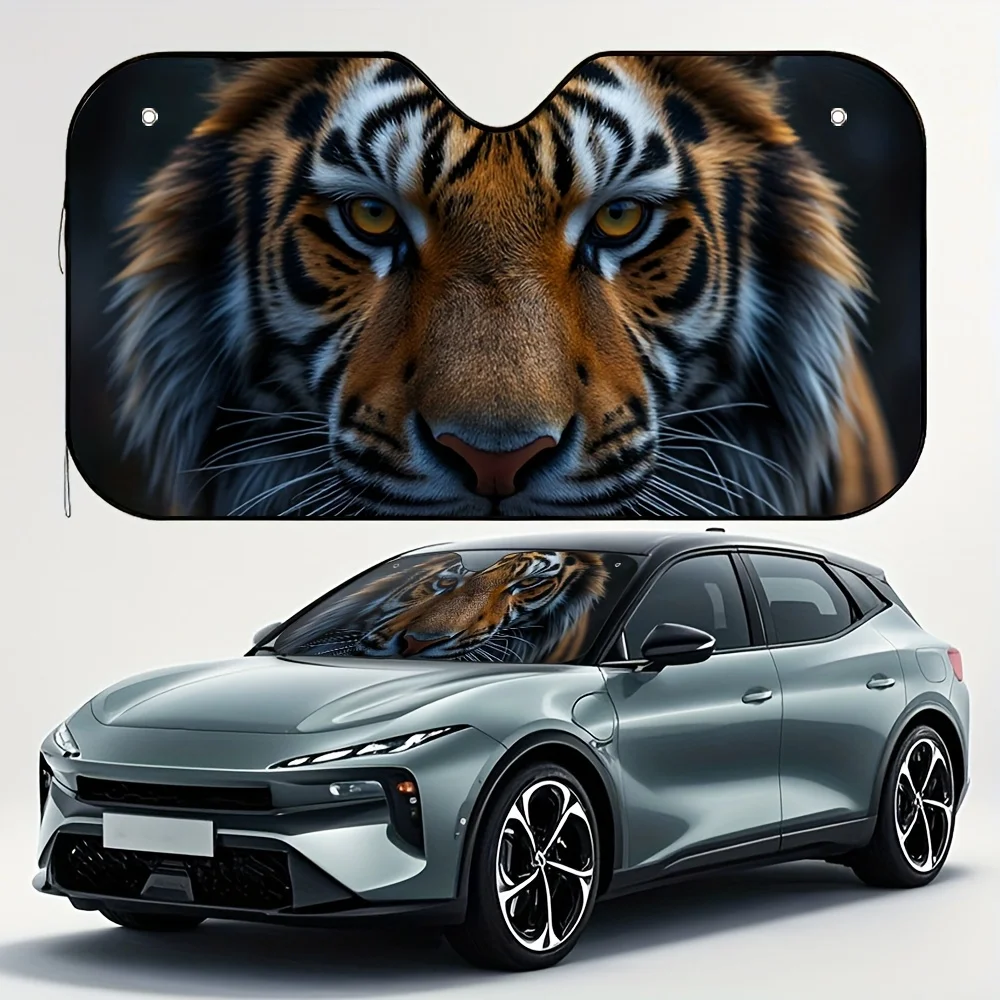 

1pc Tiger Eye Car Sun Visor Non Slip Grip Sun Protection For Sports Driving Stable Mount Vehicle Accessory Universally Compatibl