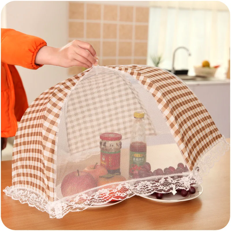 1/2/4PCS Portable Food Cover Umbrella -Up Mesh Screen Food Cover Net Tent Breathable Folded Dome Anti Fly Mosquito