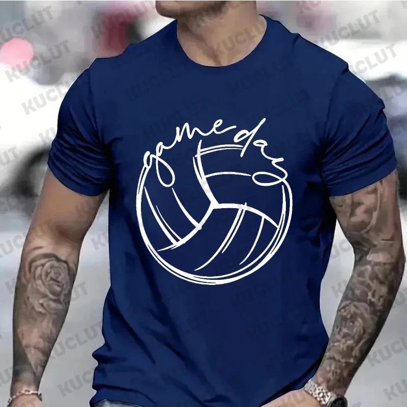 Game Day Shirt for Men Clothing Game Day T-shirts Men Boys Clothes Volleyball Season Tee Shirts Volleyball Team Shirt for Men