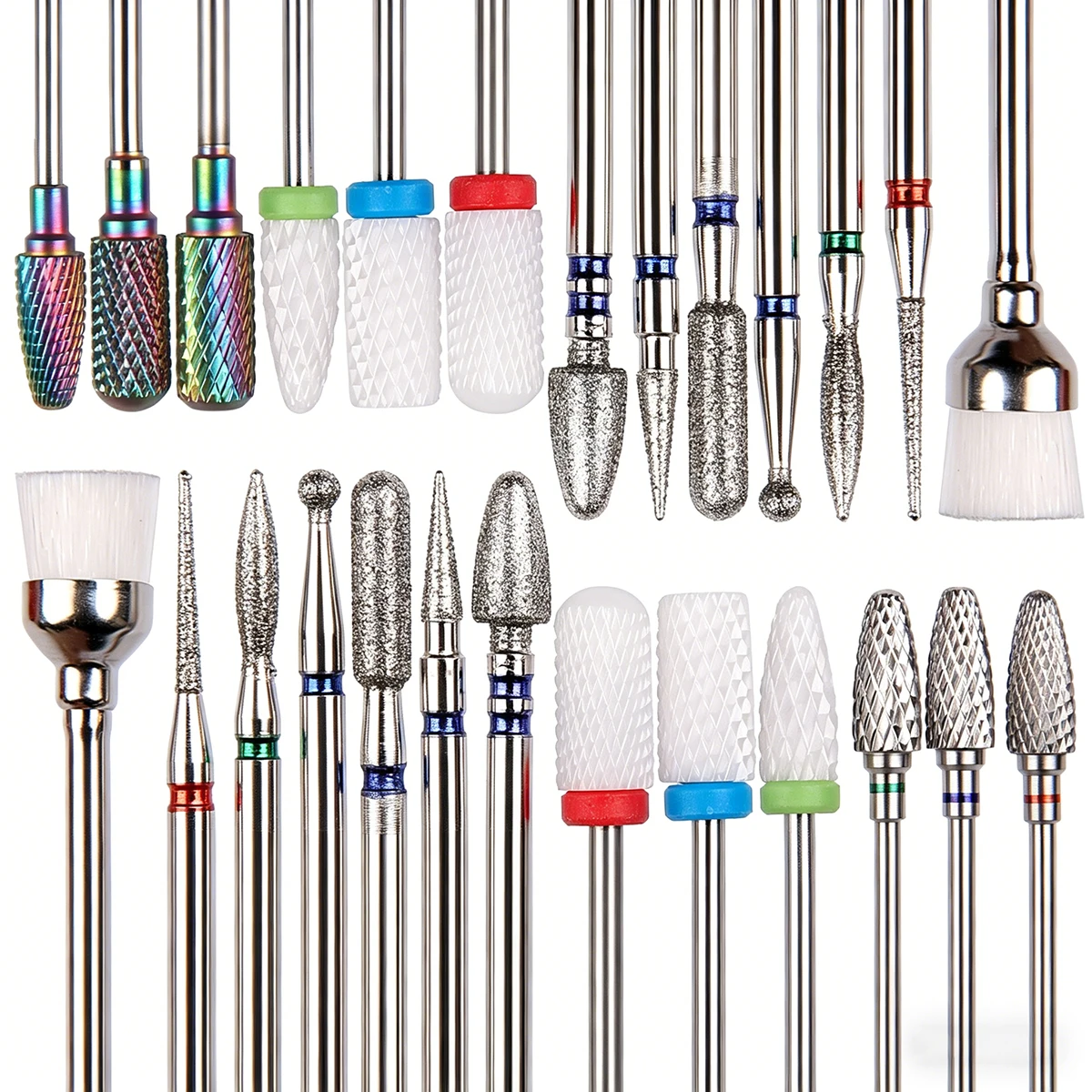 Tungsten carbide material 13pcs3/32 inch polishing head, can remove calluses, dead skin and nails & foot care, suitable for prof