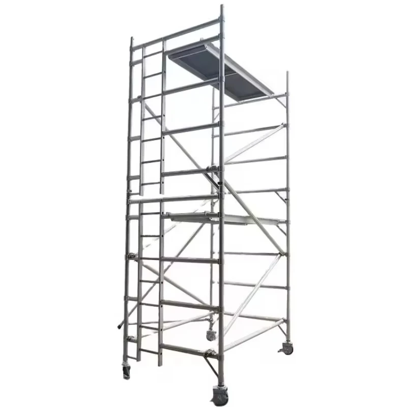 

High quality aluminum mobile scaffold sales double width ladder scaffold