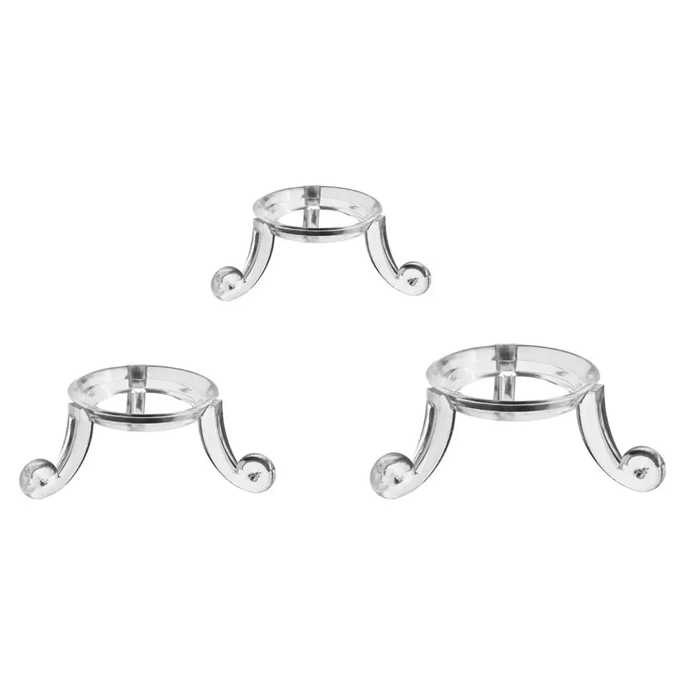 Creative Transparent Crystal Ball Base Triangular Structure Simple Crystal Ball Display Base Small Spheres Baseball Rack Home