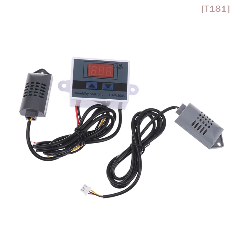 [E] XH-W3005 Digital Humidity Controller 12V 24V 220V Humidistat Hygrometer Humidity Control Switch Regulator + Humidity Sensor