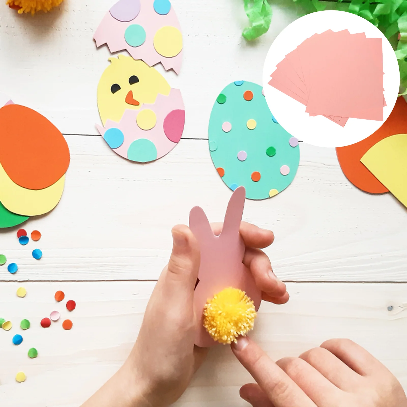 20 ورقة من ورق البطاقات الوردي، ورق سميك ملون، مستلزمات صناعة بطاقات القصاصات اليدوية، بطاقات ملونة