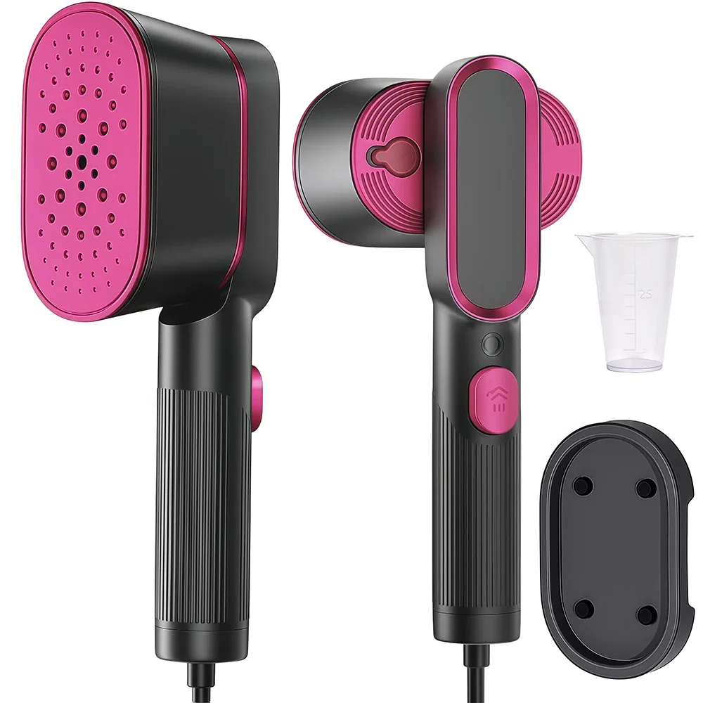 2 in 1 Travel Steamer & Iron for Clothes, Portable Handheld Garment Wrinkle Remover, Fast Heat-Up with Dry & Steam Control