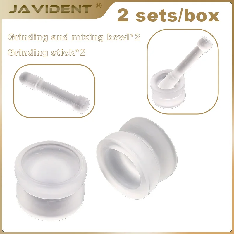 2Pcs Mini Glass Mortar and Pestle Set White Bowl for Medicine Mixing Grinding Crushing Pills Ideal for Pharmacy Lab Home Use