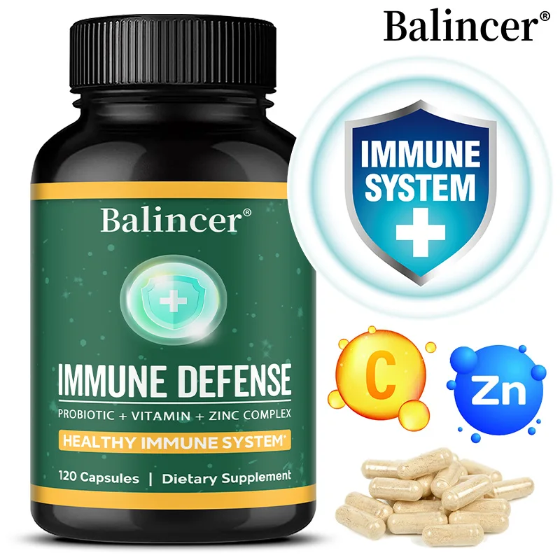 

Mushroom Blend + Probiotics + Vitamins Capsules - Digestion, Immune & Brain Support, Skin Health, Antioxidant, Vegan & Non-GMO