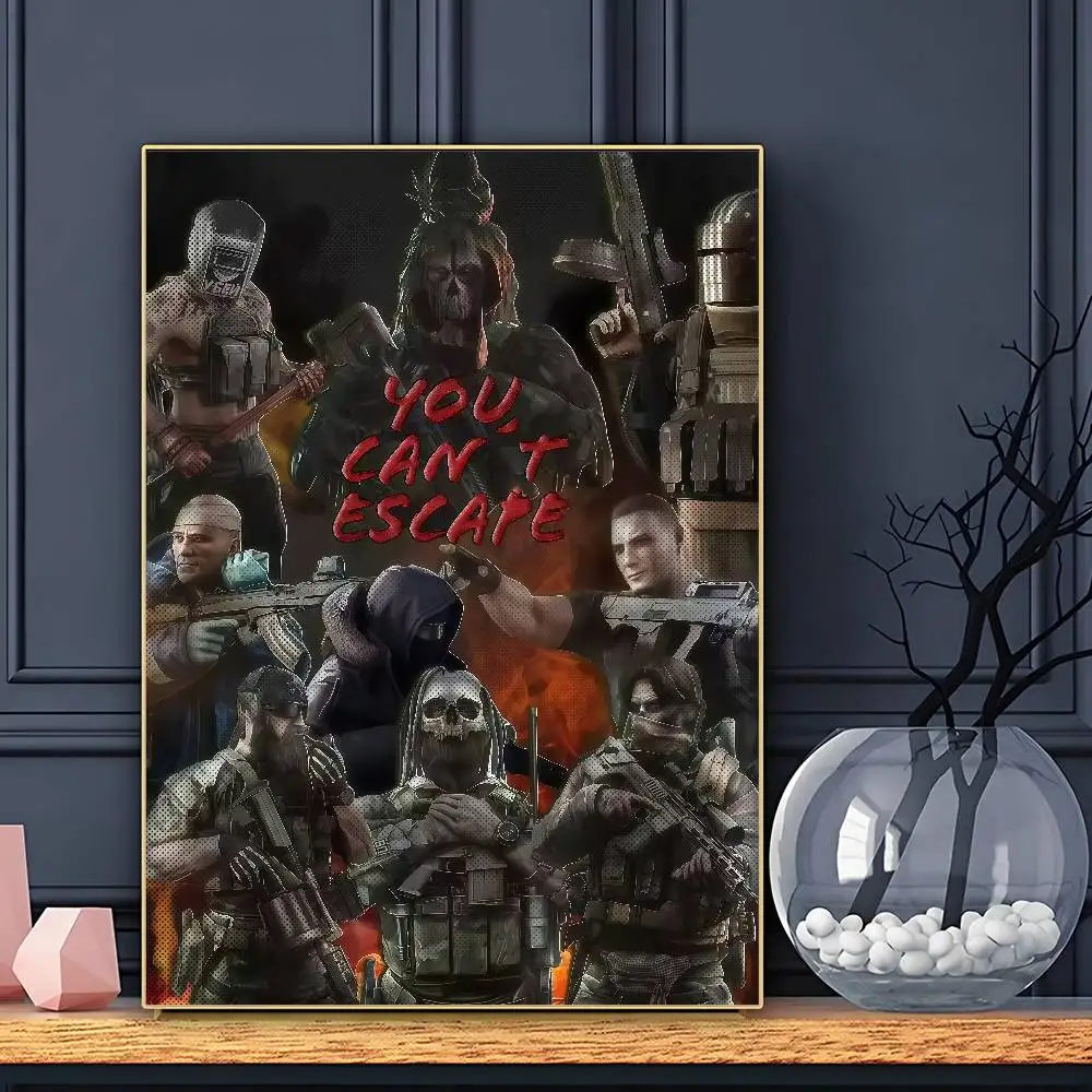 Video Game E-Escape F-From T-Tarkov Poster HD Sticky Wall Art Printing Waterproof Home Living Bed Room Bar Aesthetic Decor