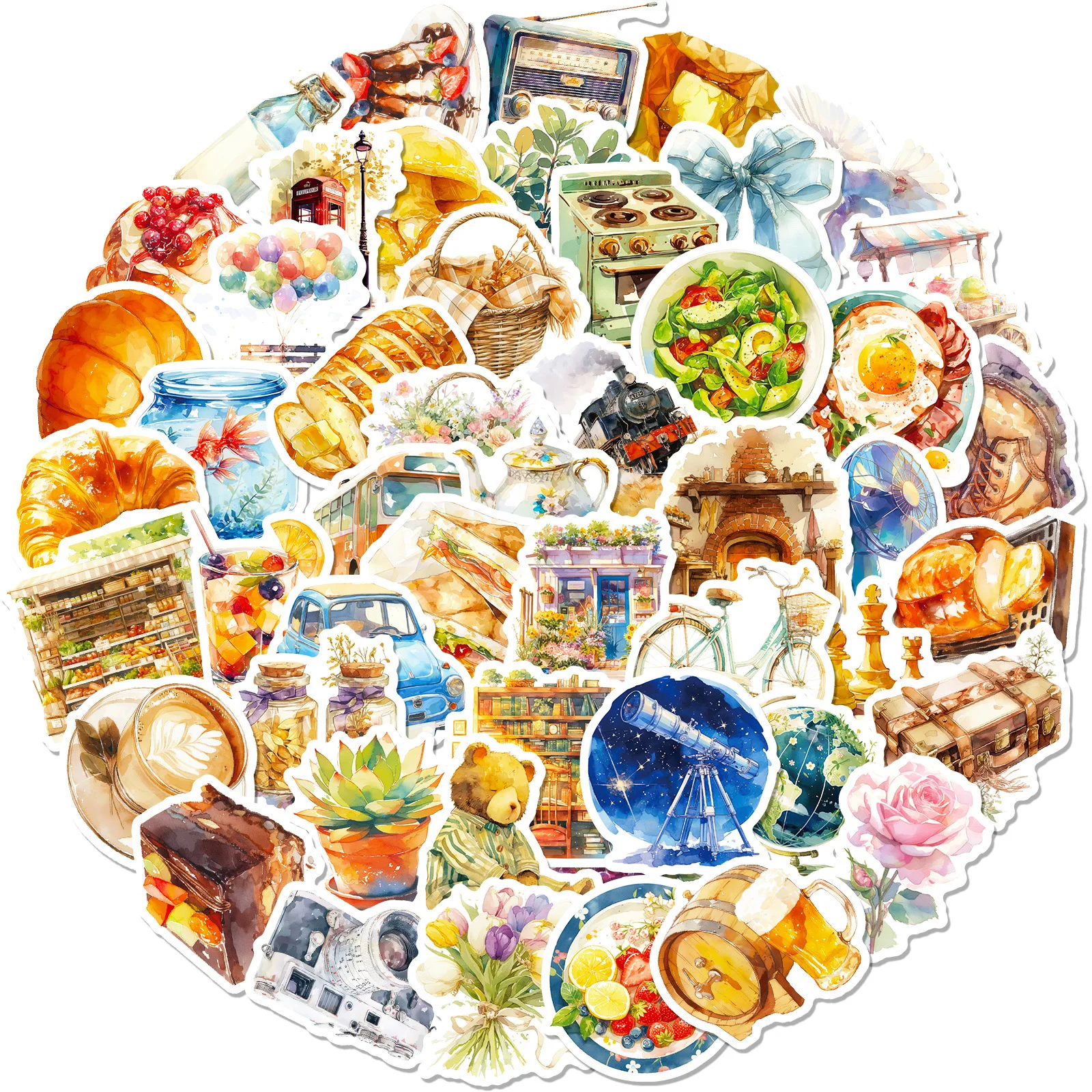 

10/30/50PCS INS Style Stickers Freehand Painting Graffiti Decals DIY Diary Scrapbook Cup Laptop Guitar Cartoon Sticker Kids Toy