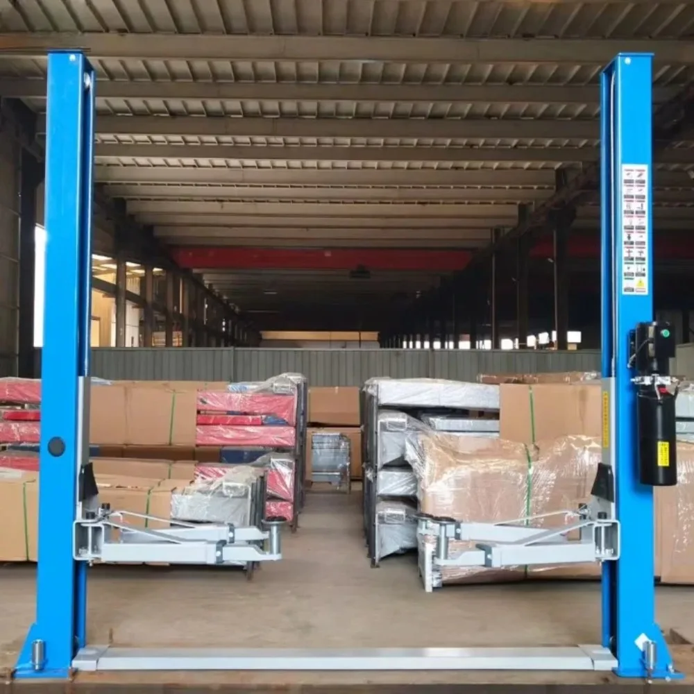 Durable 5-ton double-column hydraulic car lift with 4-ton capacity steel bridge with 2 pillars