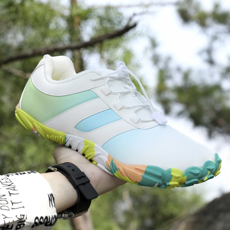 

Новая зимняя теплая повседневная обувь для снега босиком, непромокаемая нескользящая женская и мужская походная обувь, уличная теплая рабочая обувь на меху, большой размер