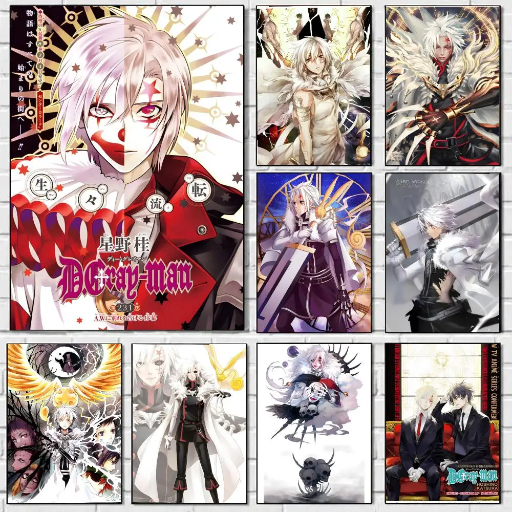 D-DGray-man A-Allen Walker Poster HD Wall Art Decal Self-Adhesive Aesthetic Decor For Home Living Bedroom Bar Aesthetic
