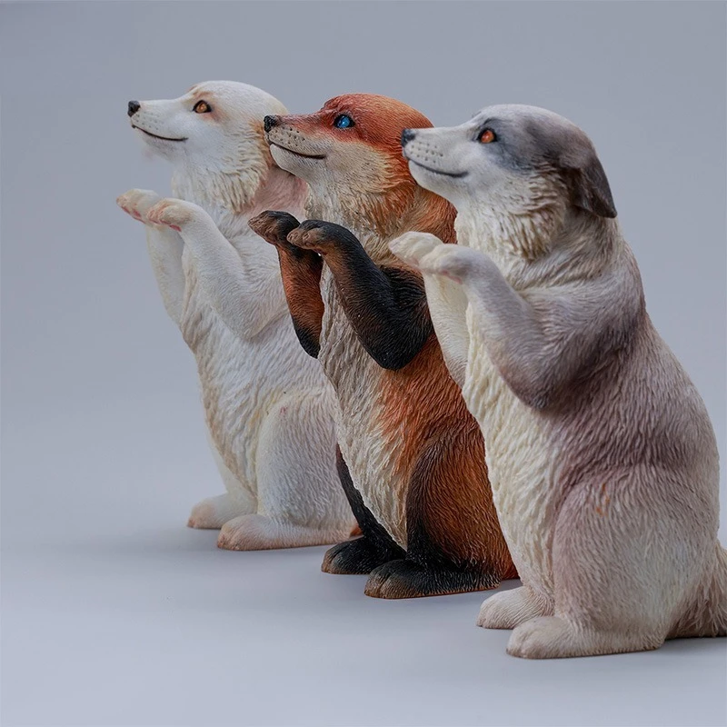 Vorverkauf: Niedliches flauschiges Fuchs-Simulationstiermodell im Maßstab 1:6 für 12-Zoll-Actionfiguren, Figur, Desktop-Ornament-Kollektion
