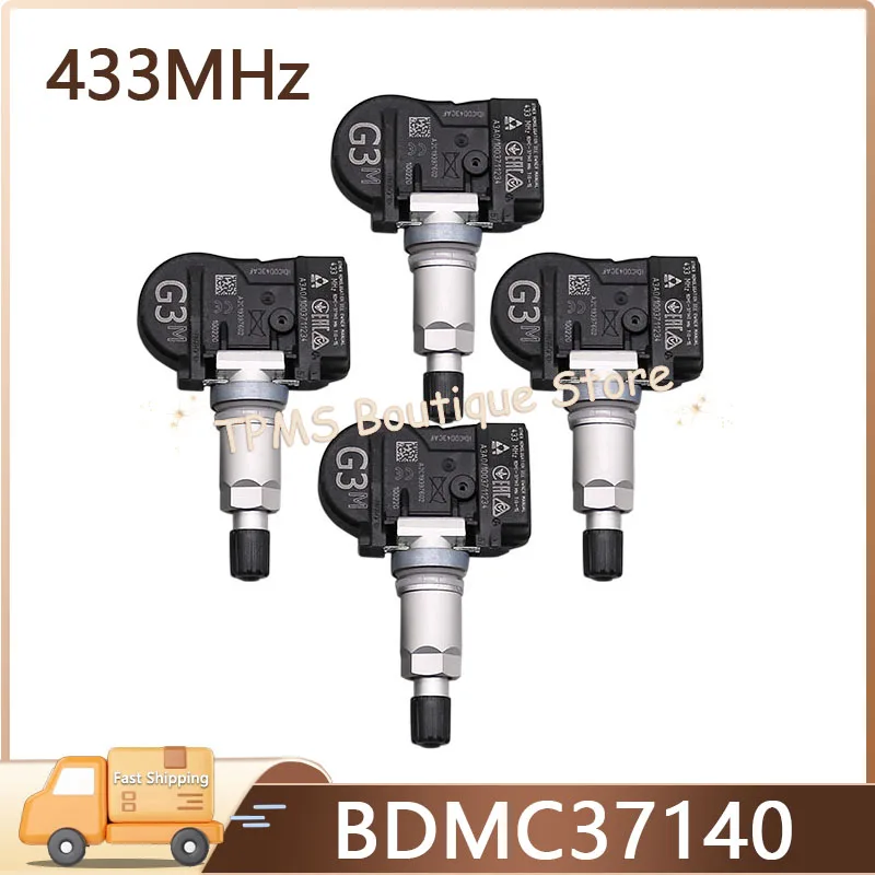 

4pcs 433MHz BDMC37140 BDEL-37-140 TPMS Sensor Tyre Pressure Monitoring System For Mazda B-Hatch Xev CX-30 CX-5 CX-50