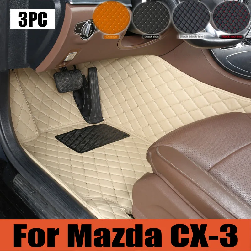 

Car Floor Mats For Mazda CX-3 CX3 DK 2016~2022 Leather Luxury Mat Protective Rug Carpet Set Auto Interior Parts Car trunk mat